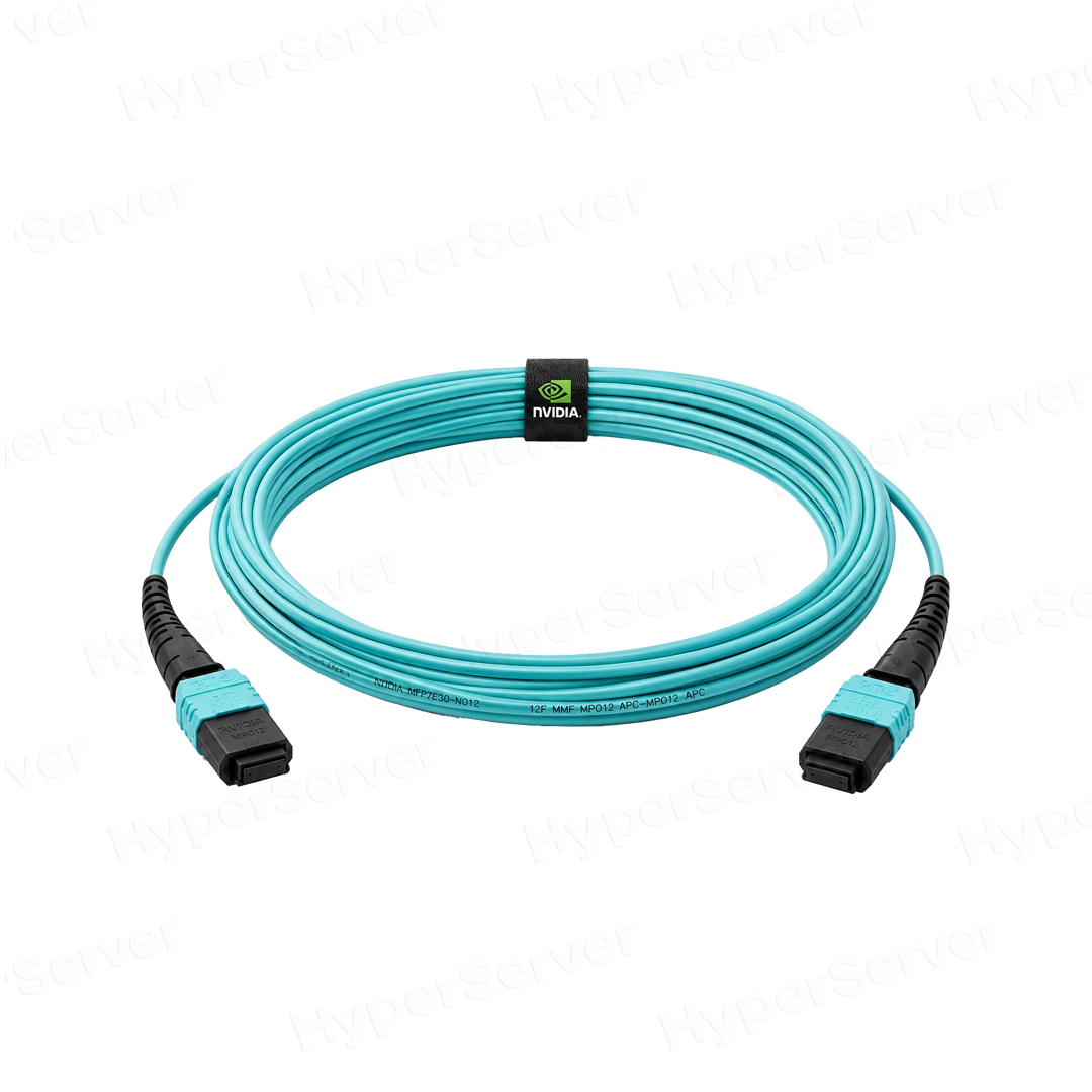 NVIDIA — MFP7E*0-N0**, пассивные оптические MMF-кабели MPO12 APC–MPO12 APC