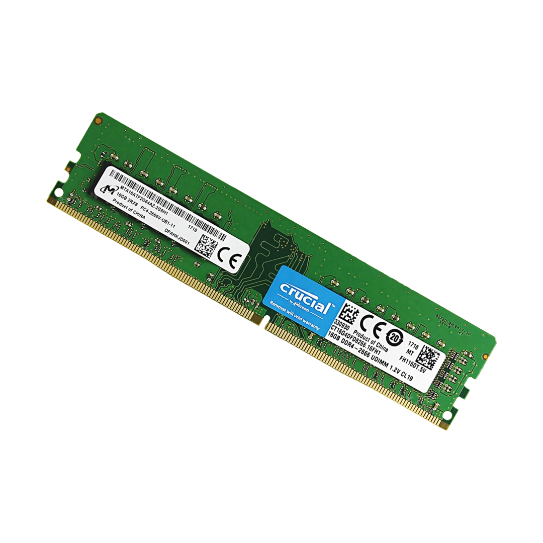 Crucial — 16GB DDR4-2666 UDIMM, партномер CT16G4DFD8266.C16FAD1